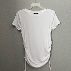 Simply Vera Vera Wang Classic White Gathered Tee